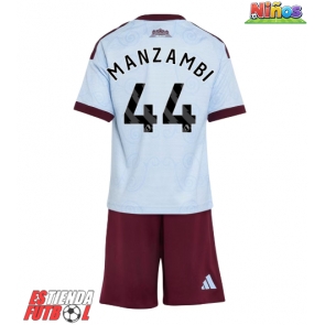 Aston Villa Johan Manzambi #44 Tercera Equipación Niños 2026-27 Manga Corta (+ Pantalones cortos)